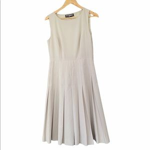 Karl Lagerfeld taupe pleated party dress size 8